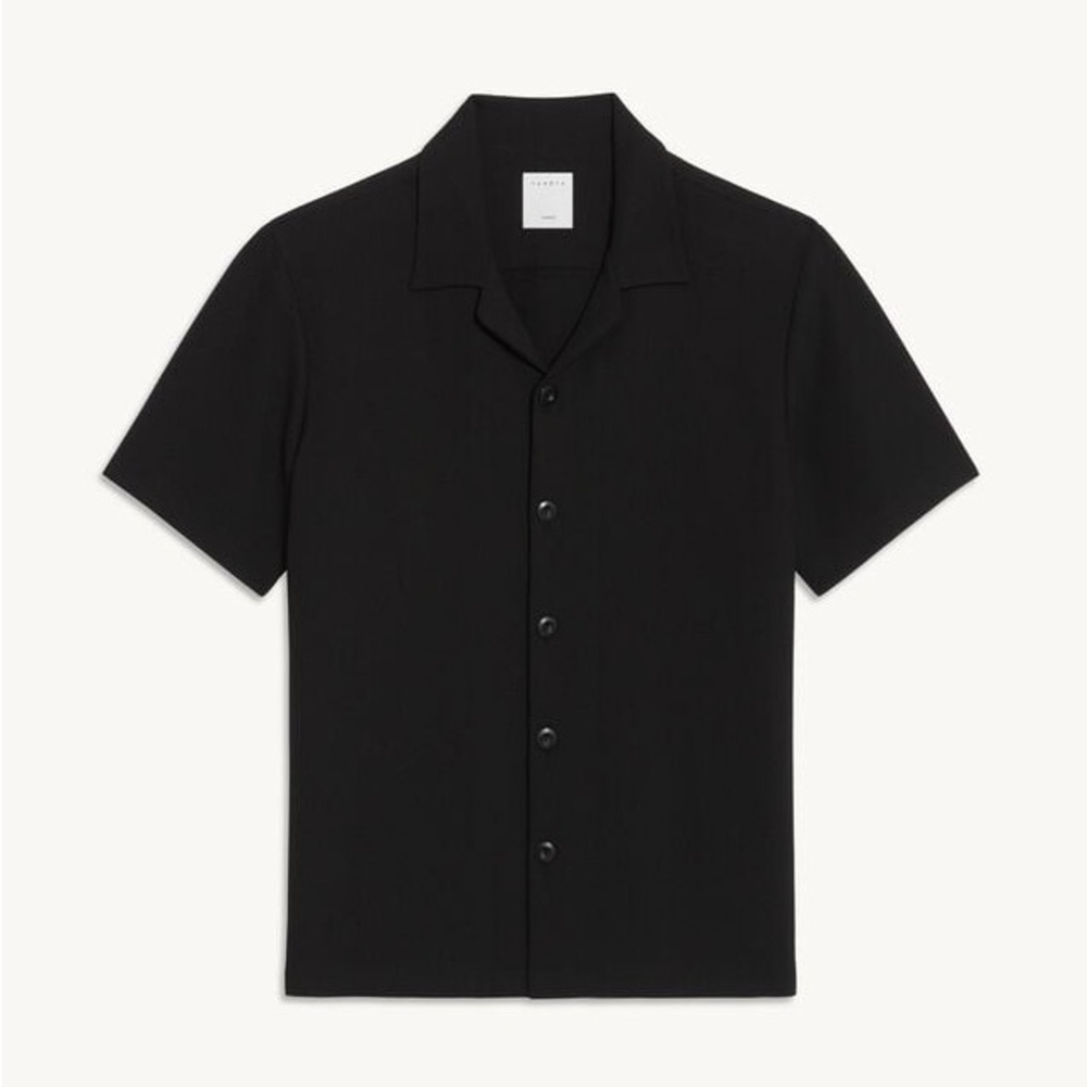 Sandro Paris Men’s Black Short Sleeve Knit Shirt Size M - Picture 2 of 10